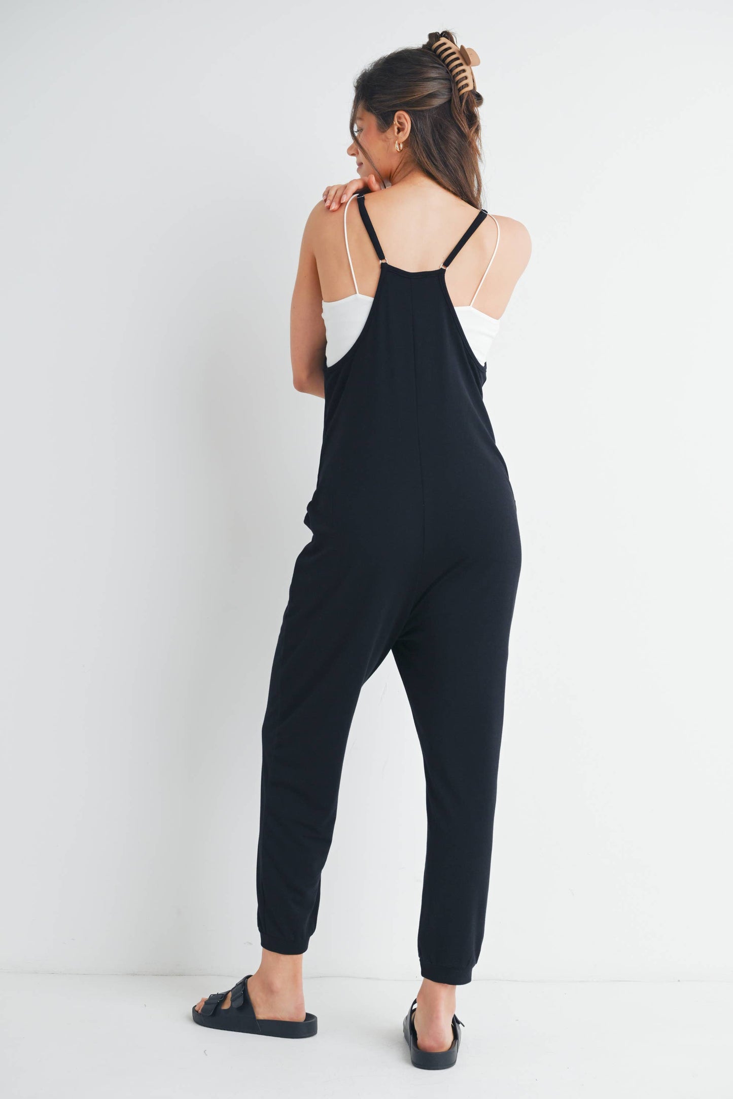 Sleeveless Jogger Jumpsuit Maternity