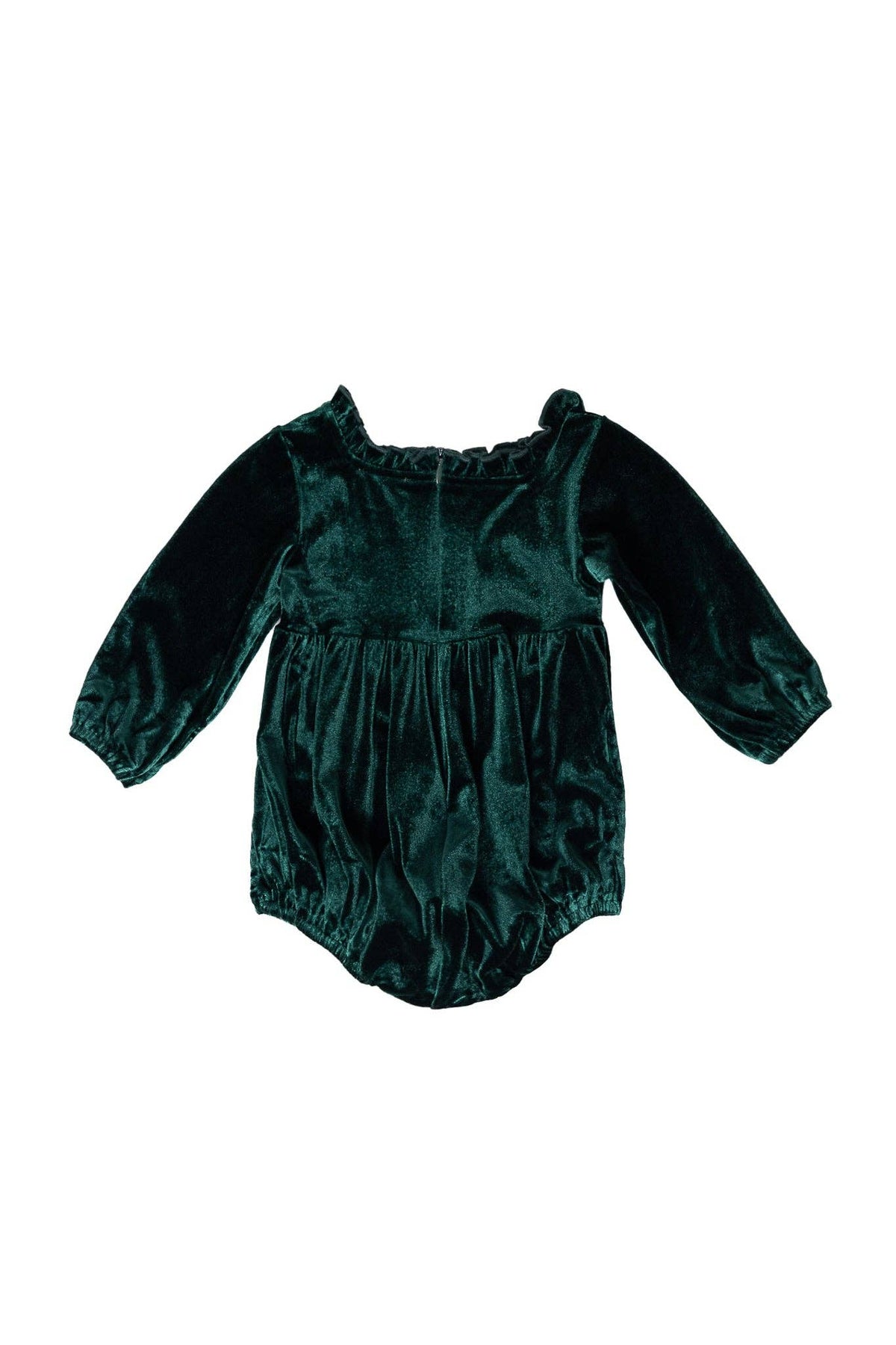 Cypress Romper in Green Velvet