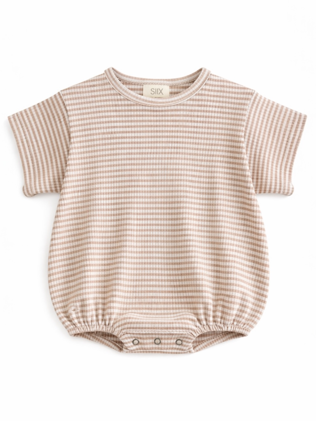 Tan Stripe / Ribbed T-Shirt Bubble