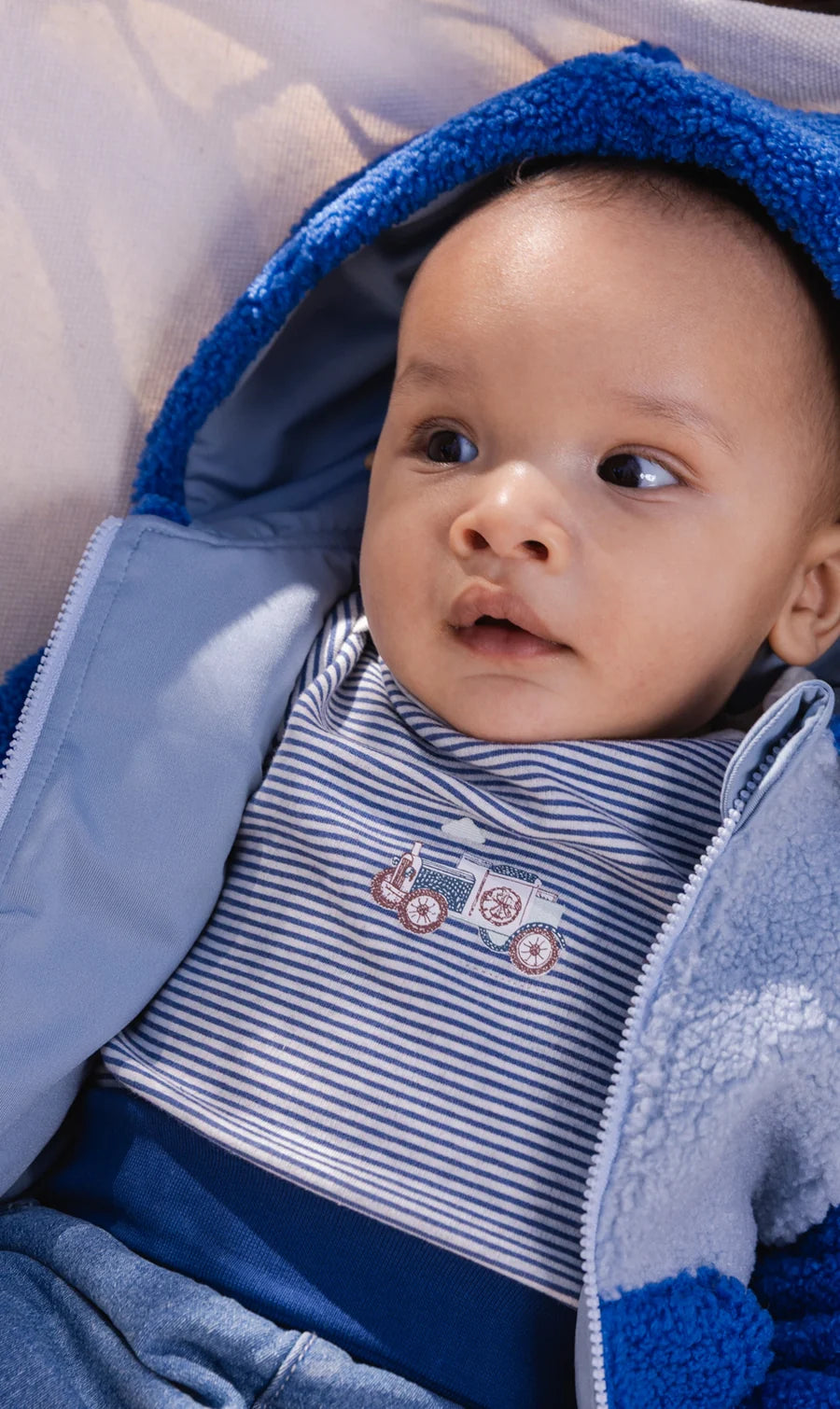 DPD Organic Onesie - Car Stripes