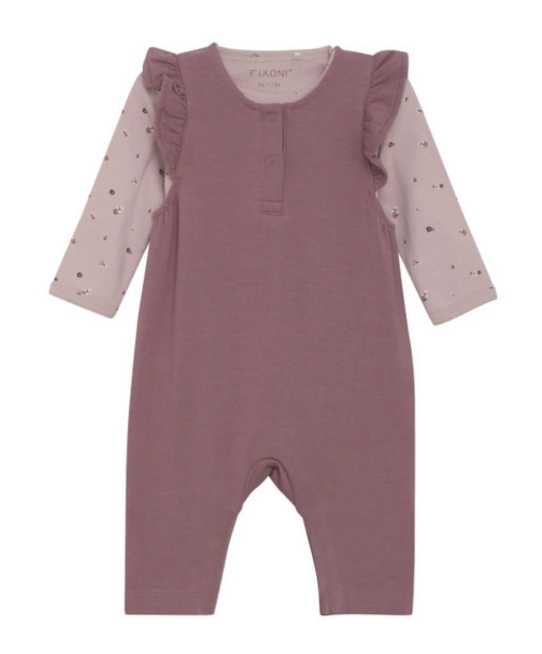 Fixoni - Romper w/ LS Bodysuit - Mauve