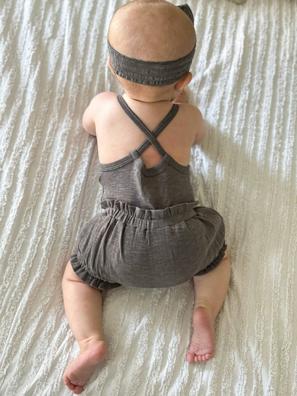 Feather | Organic Pointelle Ruffle Bloomer