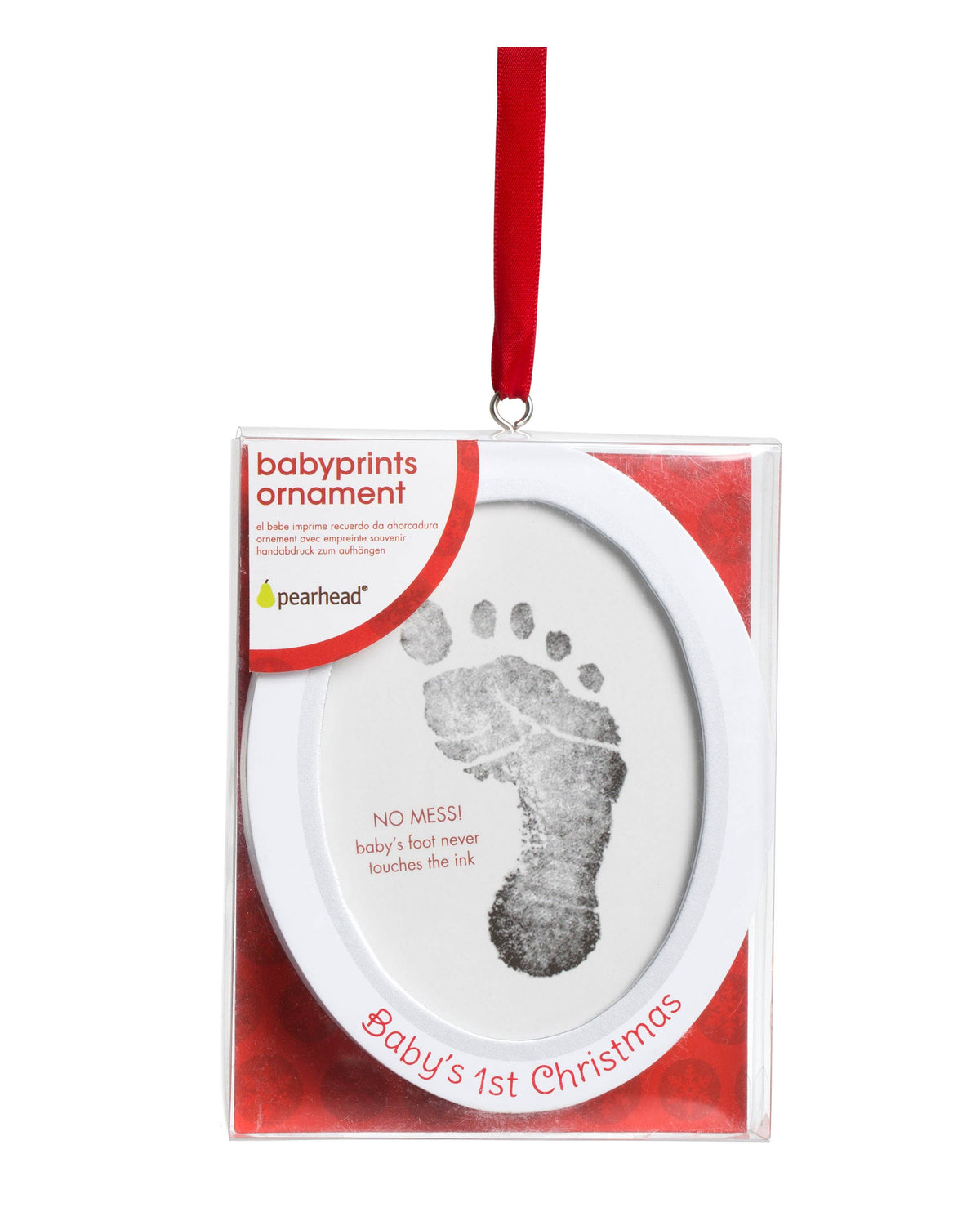 Double-Sided Photo & Babyprint Christmas Ornament Kit, White