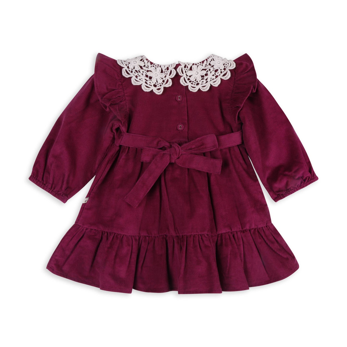 Corduroy Dress Set - Raspberry