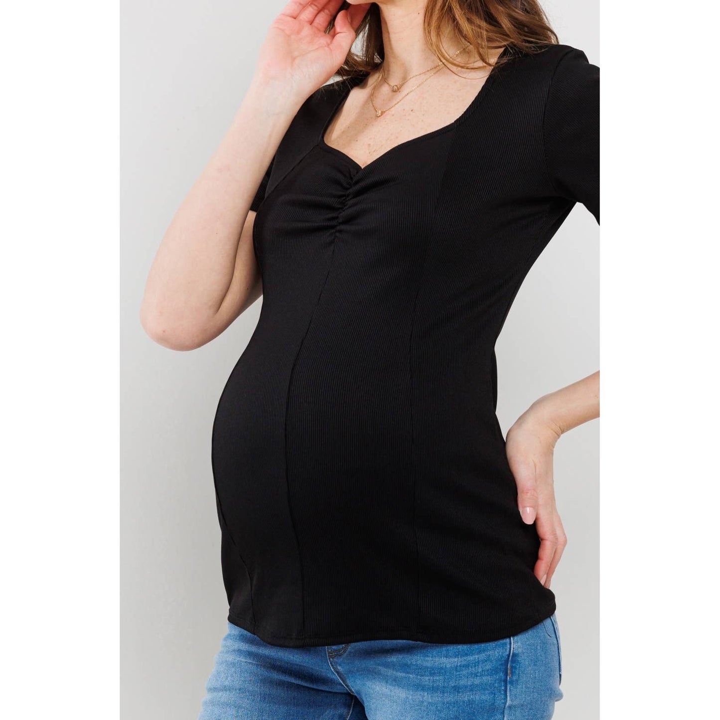 Ribbed SS Top Maternity