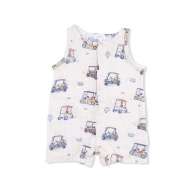 Muslin Romper - Golf Carts