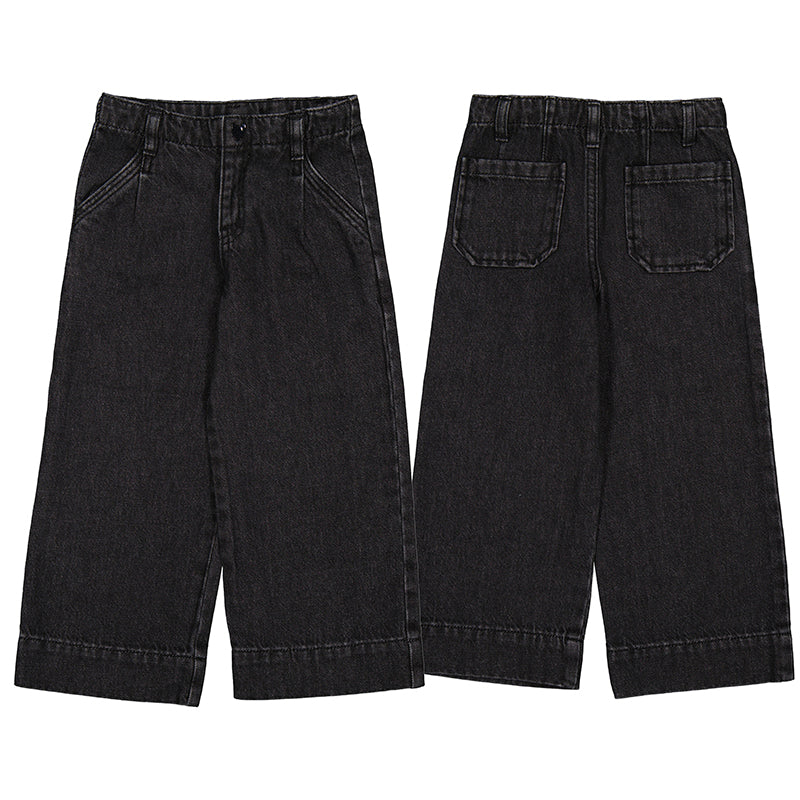 Mayoral - Wide Leg Denim Pants - Black