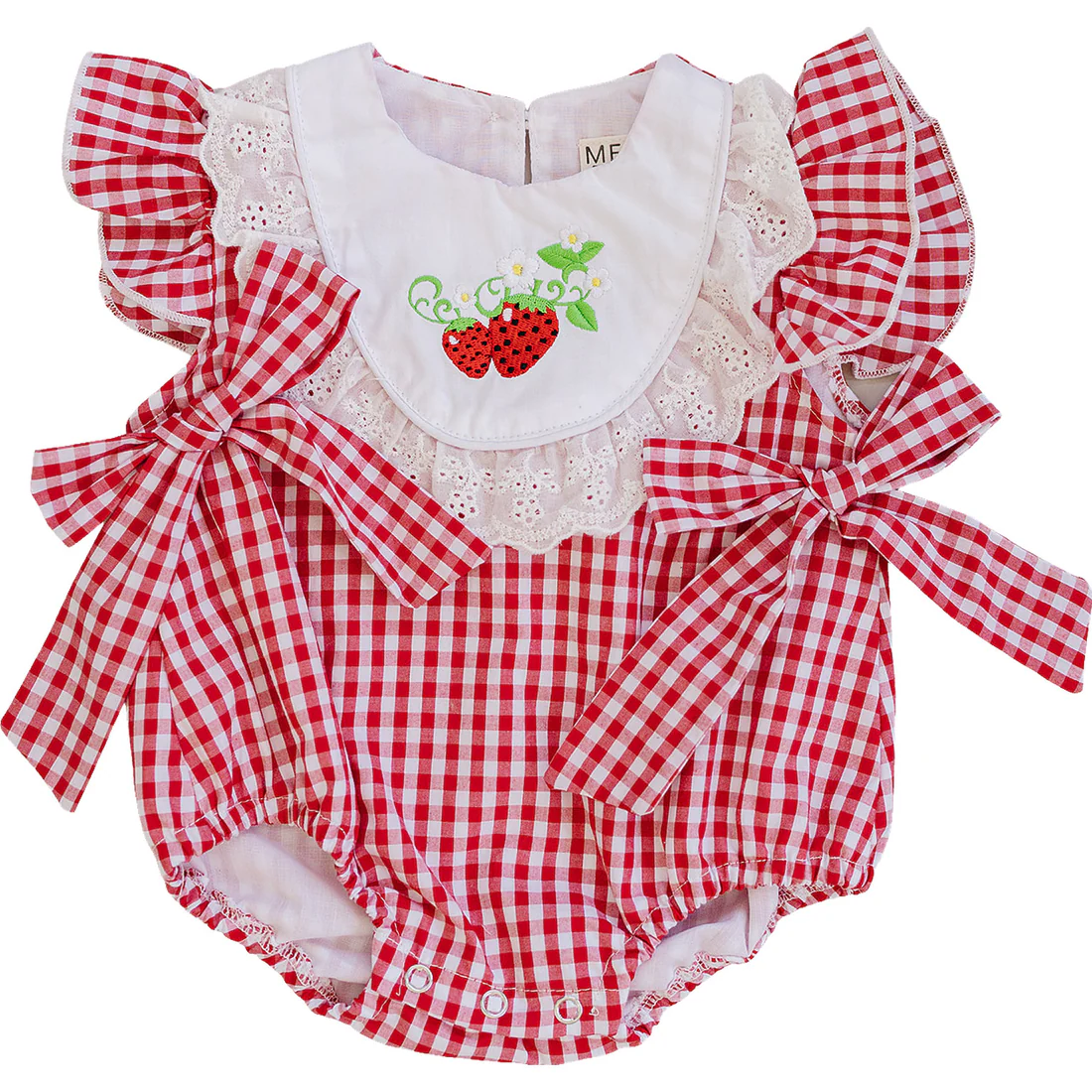 Red Gingham Bubble Romper
