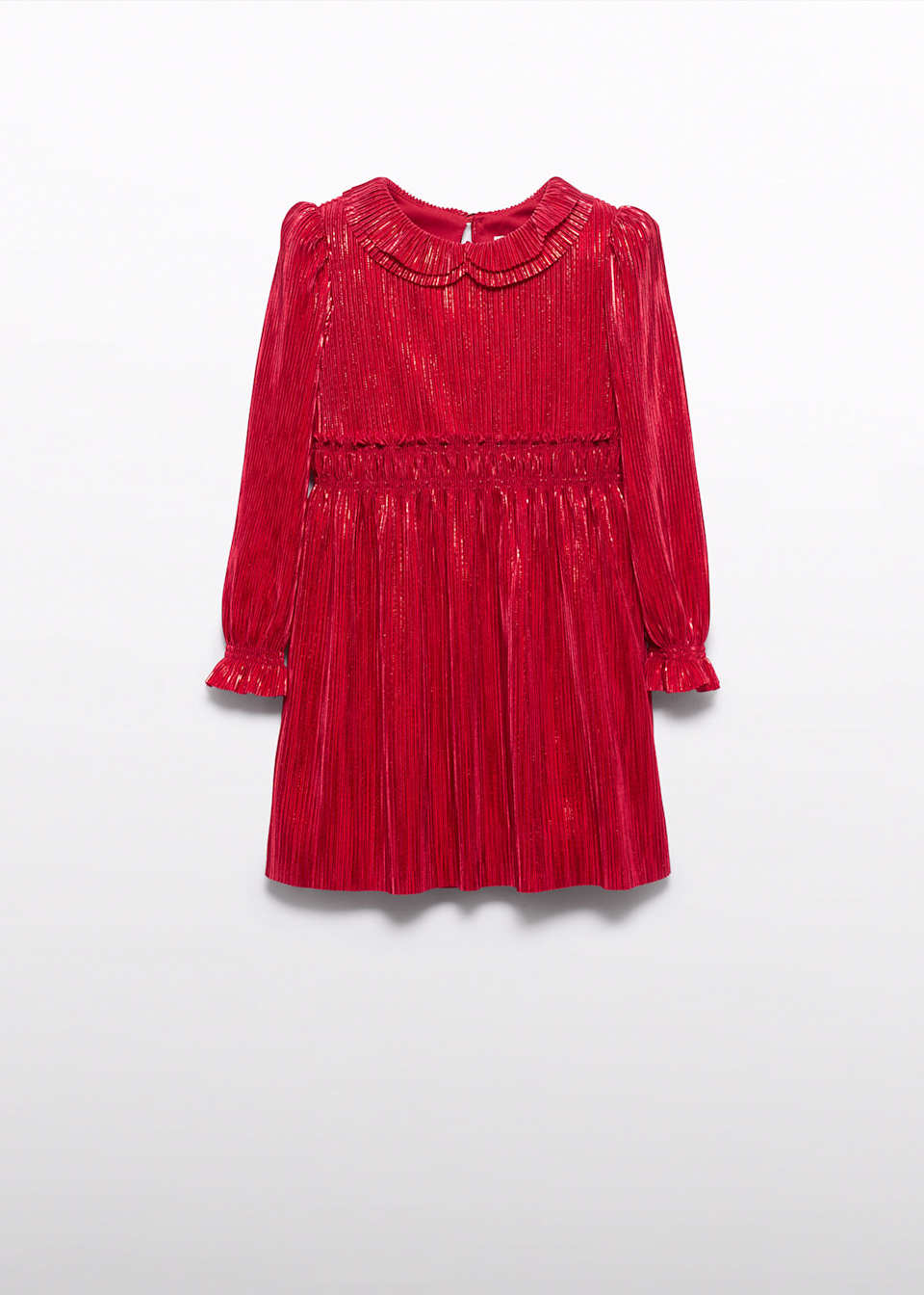 Abel & Lula - Pleated Knit Dress - Red