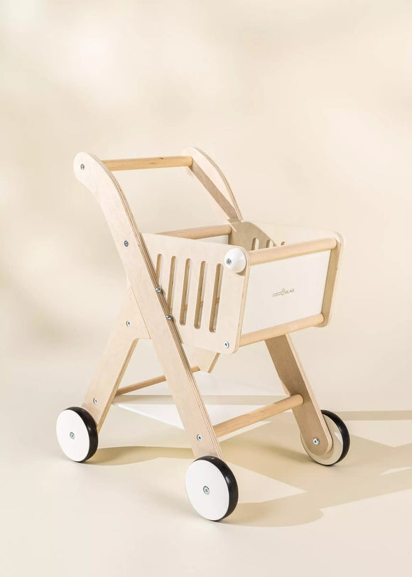 Wooden Shopping Cart -  White
