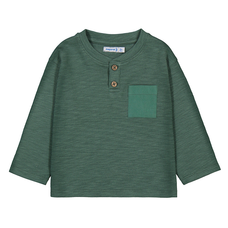 Mayoral - Long Sleeve Pocket Tee - Fir