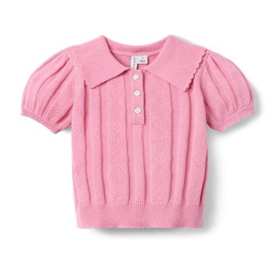 J&J - Knit Polo - Pink
