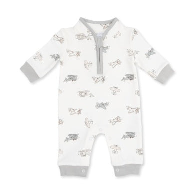 AD Zip Romper - Airplane