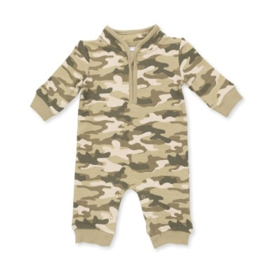 AD Terry Zip Romper - Camo