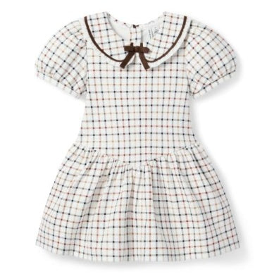 J&J - Collared Dress - Brown Plaid