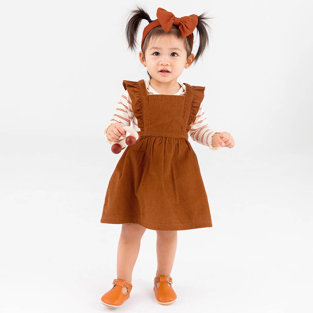 Toddler Caramel Corduroy Cross-Back Jumper Dress Toddler Caramel Corduroy Cross-Back Jumper Dress