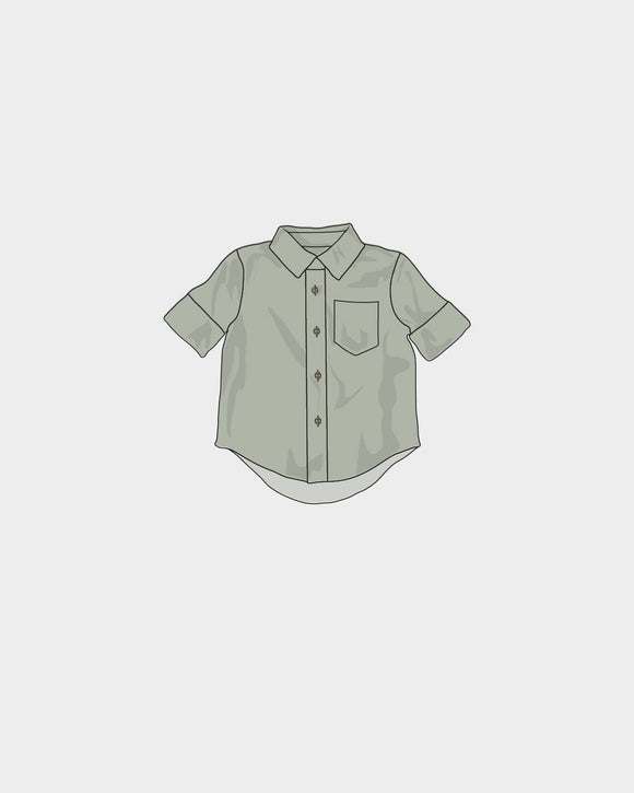 Soft Button Up Shirt - Sage