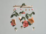ChilDreams - Baby Mobile - Floral nursery mobile - Butterfly crib mobile