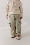 Wide Leg Cargo Pant - Sage