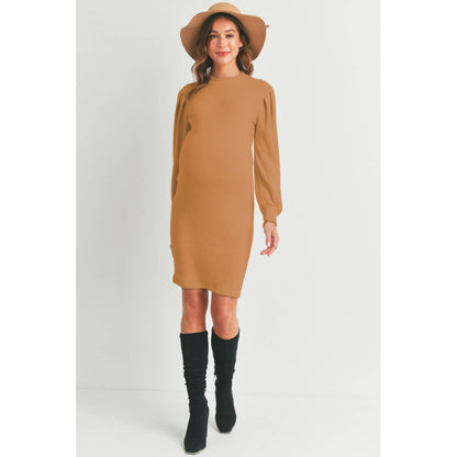 Maternity LS Rib Knit Dress