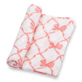 Beautiful Bows Muslin Swaddle Blanket
