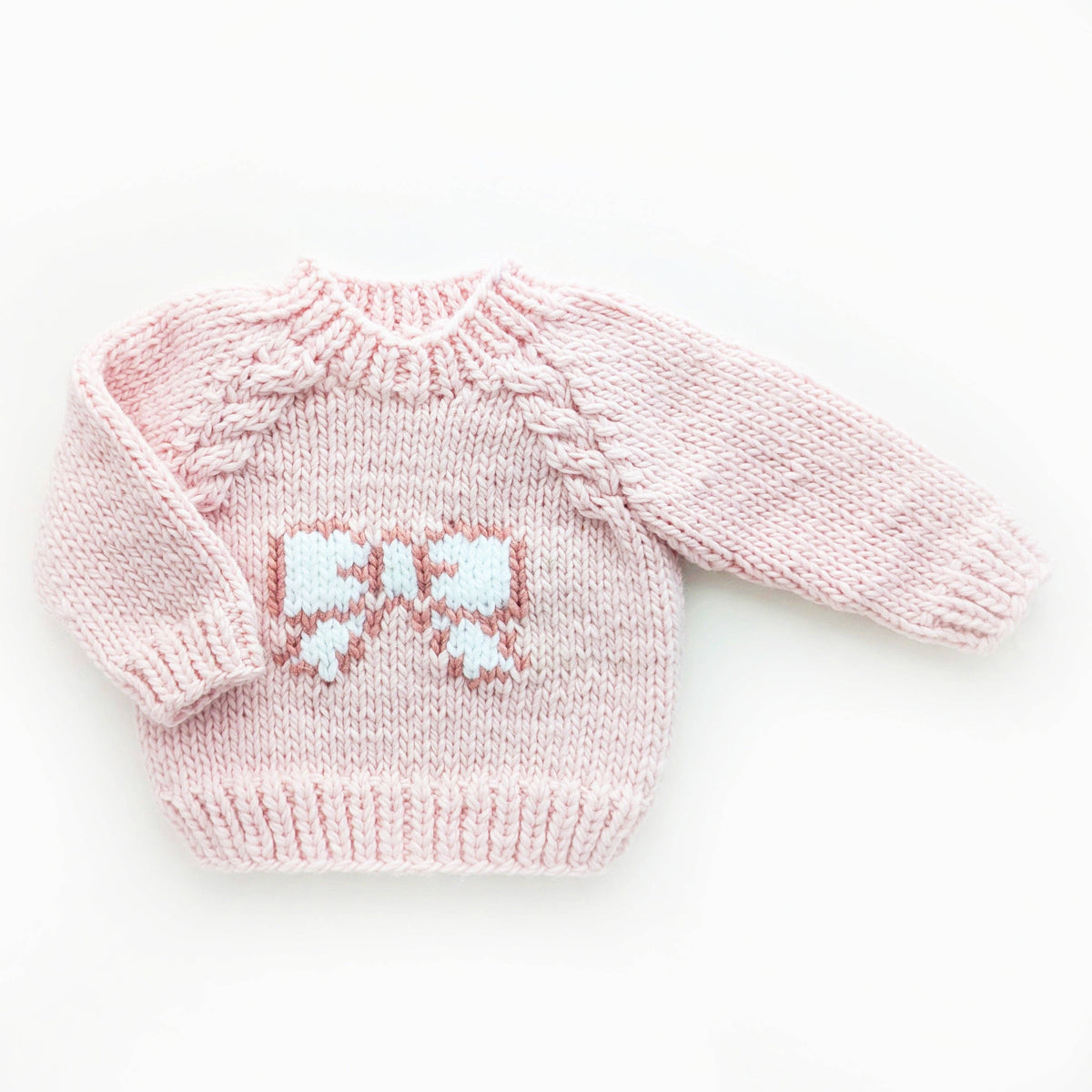 Knit Sweater Pink - Bow