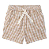 Organic Button-up Shorts Set - Check