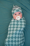 STORMY CHECK SWADDLE & BEANIE