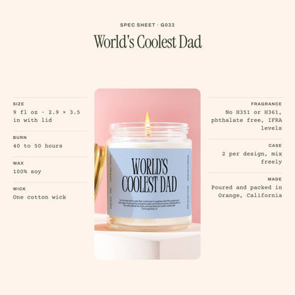 World's Coolest Dad Candle
