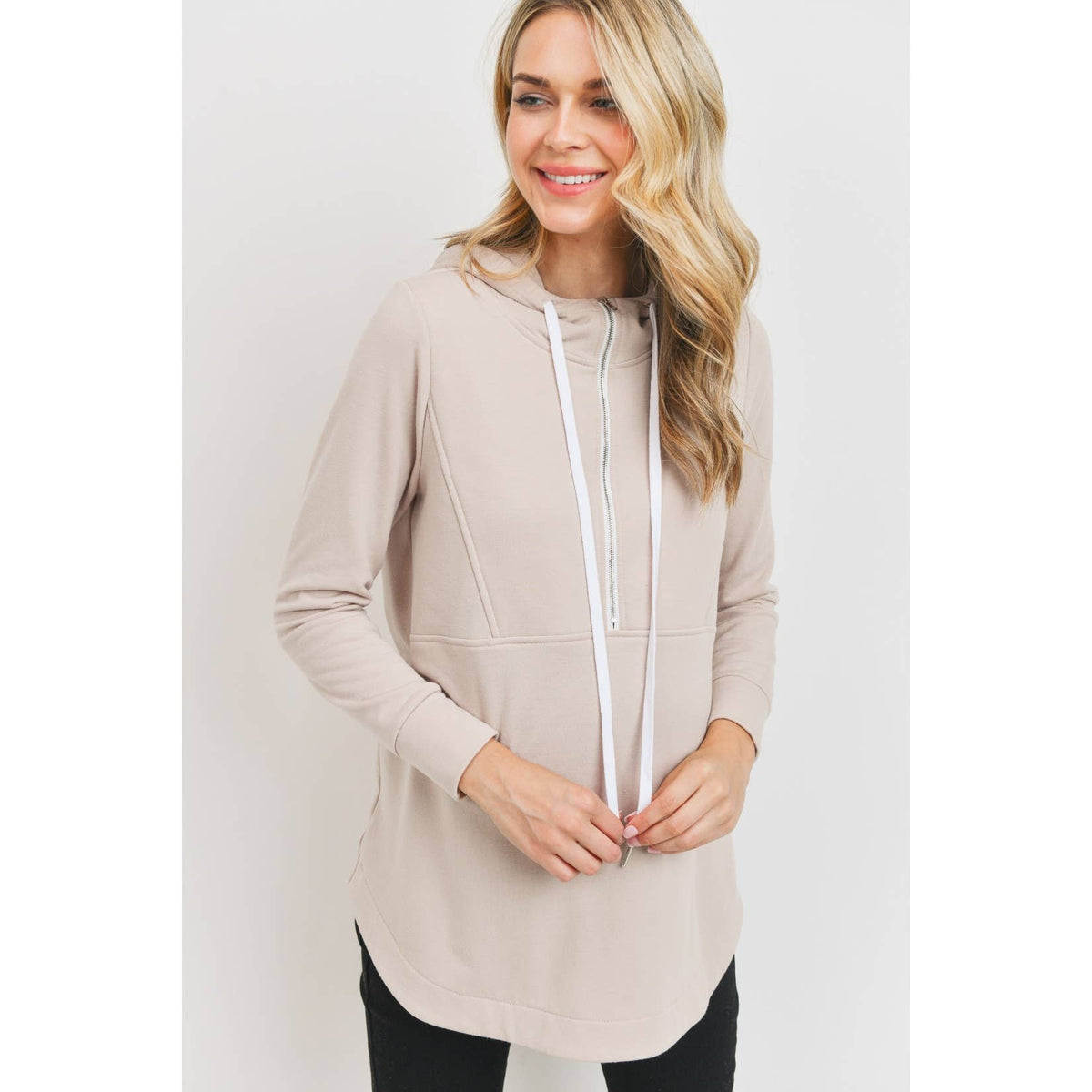 Maternity Nursing Half-Zip Hoodie