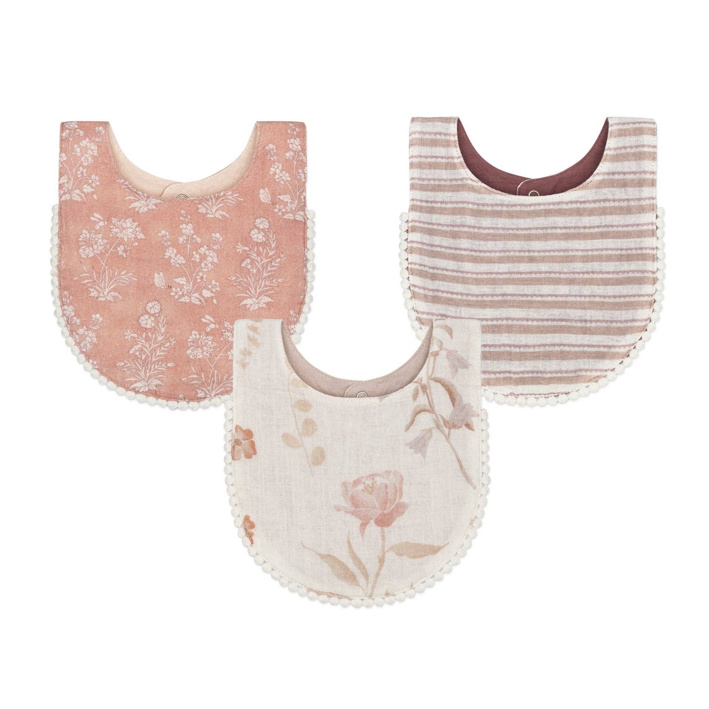 Muslin Bib Set - Violet