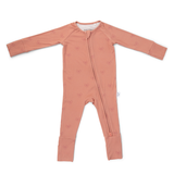 Bamboo 2-Way Zip Romper | Pink Bow