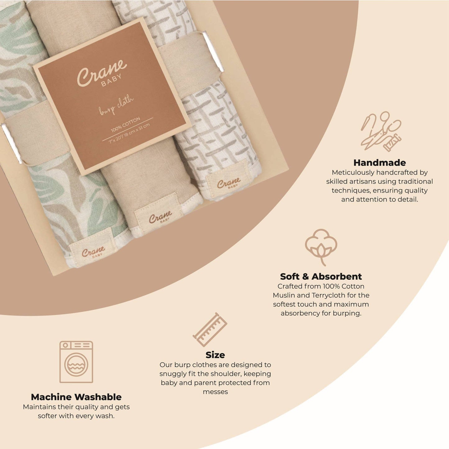 Burp Cloth Set - Cove