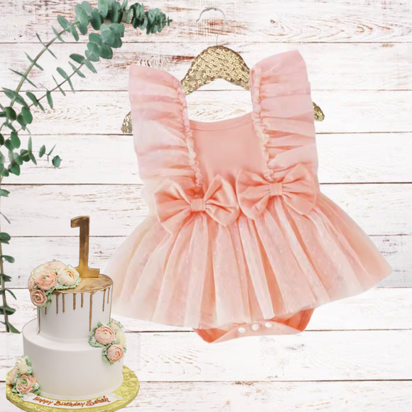Blush Double Bow Tutu Dress