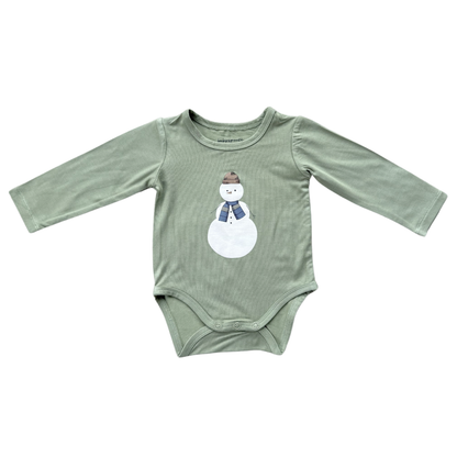 Long Sleeve Bodysuit Bamboo - Trains