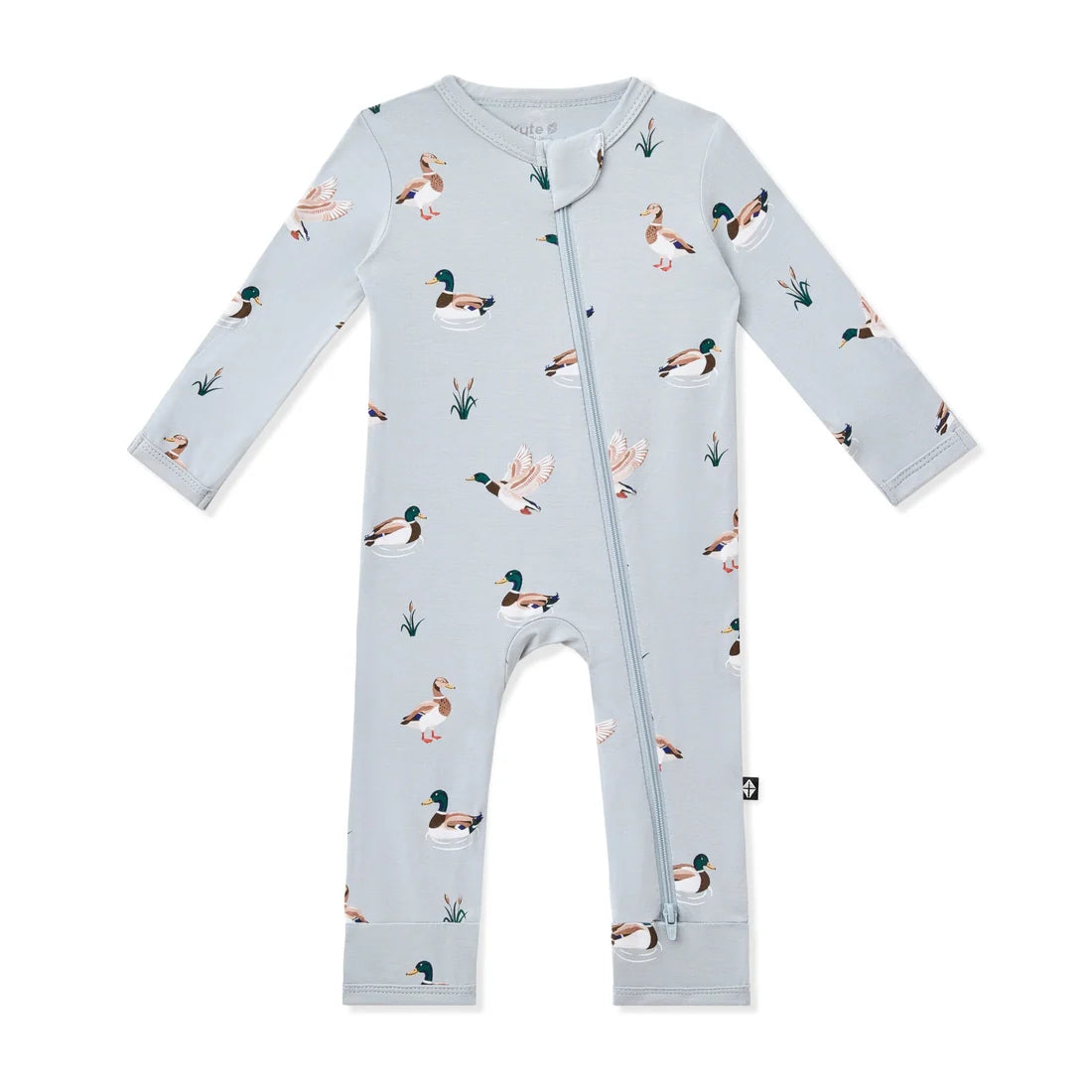 Zippered Romper in Mallard