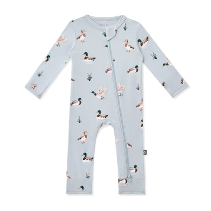 Zippered Romper in Mallard