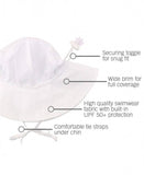 RuffleButts - White Sun Protective Hat