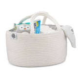 Rope Diaper Caddy - White