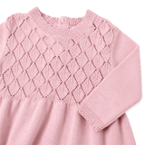 Pointelle Sweater Knit Dress - Rose