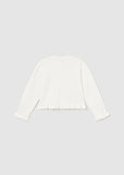 White knit cardigan