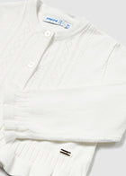 White knit cardigan