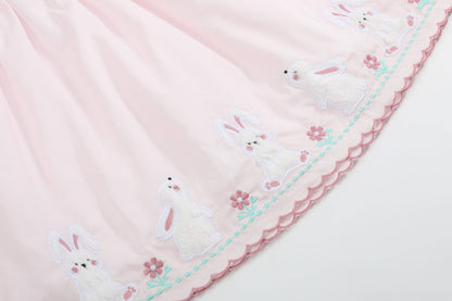 Scallop Collar Dress - Bunnies