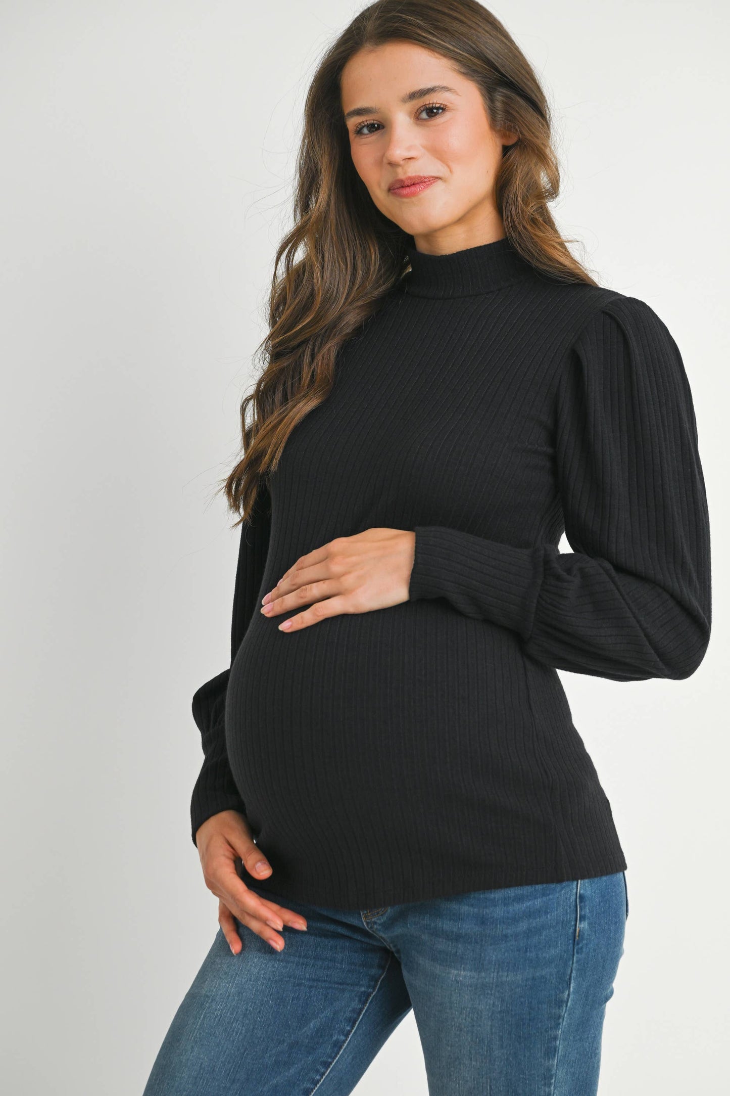 Puff Sleeve Maternity Top