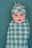 STORMY CHECK SWADDLE & BEANIE