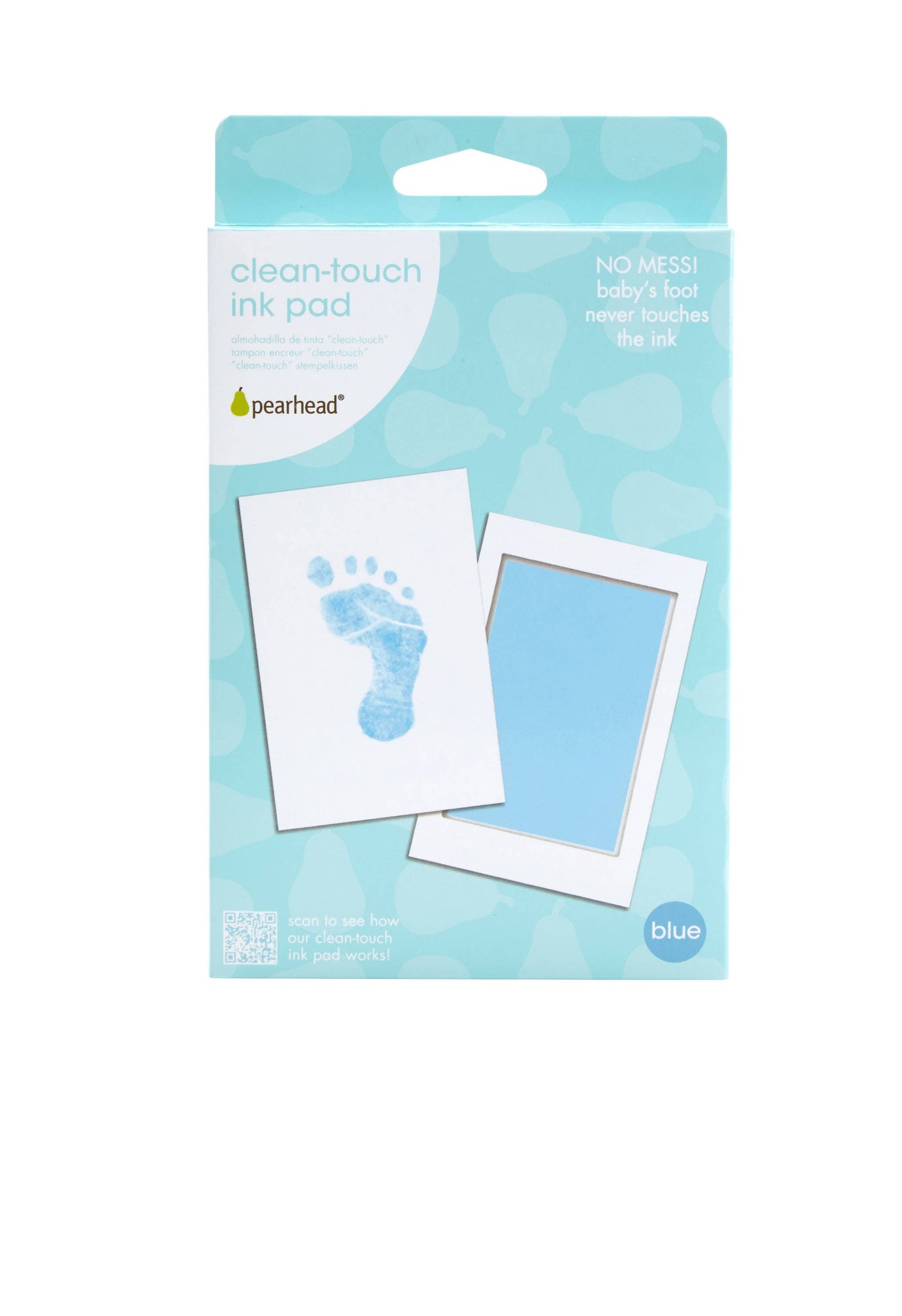 Pearhead Black Newborn Baby Handprint or Footprint Clean Touch Ink Pad