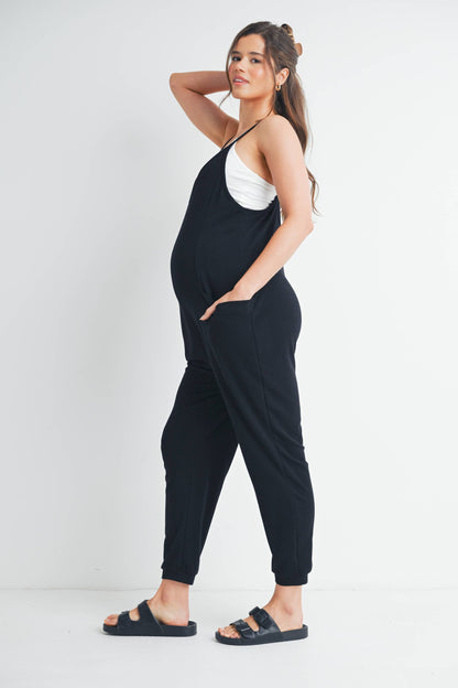 Sleeveless Jogger Jumpsuit Maternity