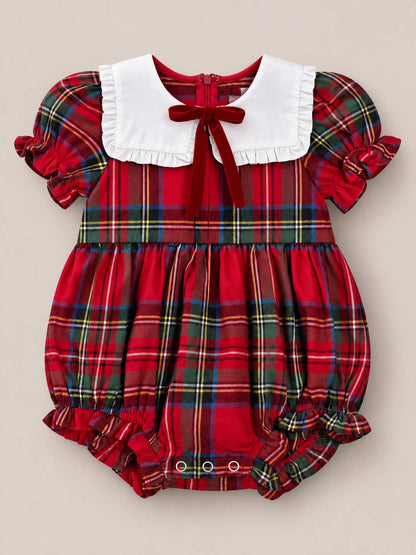 Emery Romper in Holiday Plaid
