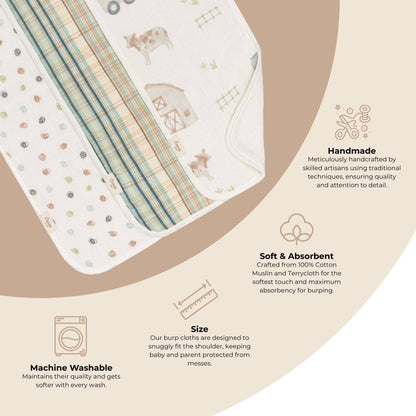 Burp Cloth Set - Farmhouse