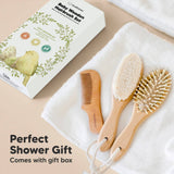 Baby Hair Brush and Comb Set: Walnut